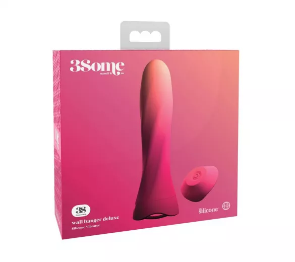 3Some wall banger deluxe - akkus, rádiós rúd vibrátor, pink