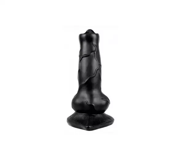 Animalorny - kutya pénisz dildó, 12cm, fekete