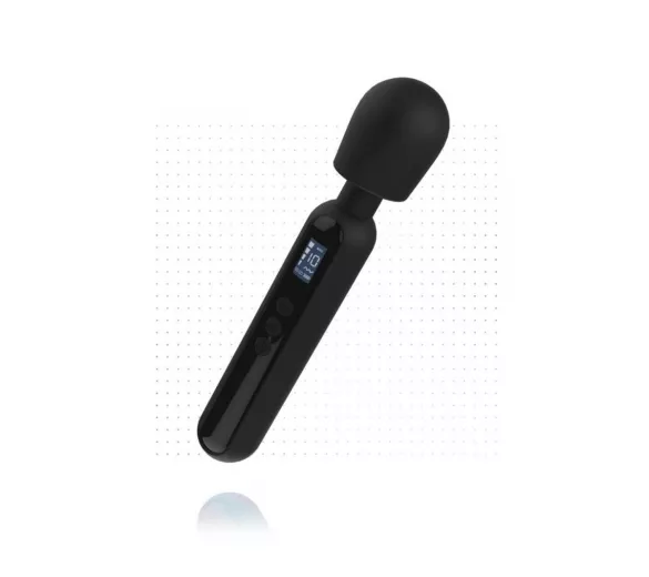 BLAQ - digitális masszírozó vibrátor, fekete
