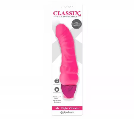 Classix Mr. Right - péniszes szilikon vibrátor, pink
