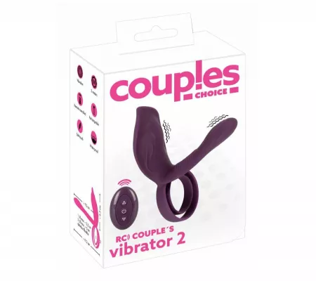 Couples Choice - akkus, rádiós péniszgyűrű, lila