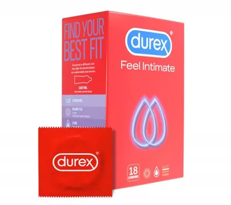Durex Feel Intimate - Vékonyfalú óvszer 18db