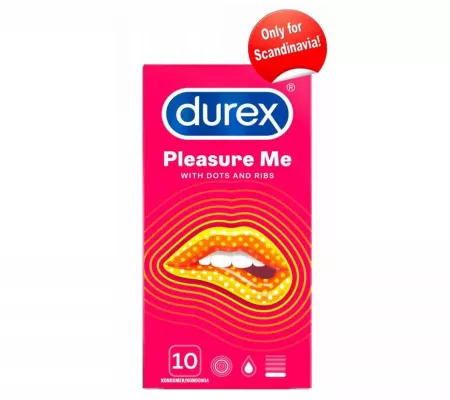 Durex Pleasure Me - bordás-pontozott óvszer, 10db