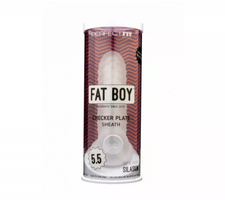 Fat Boy Checker Box tejfehér péniszköpeny, 15cm