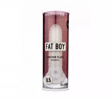 Fat Boy Checker Box tejfehér péniszköpeny, 17cm