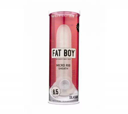 Fat Boy Micro Ribbed - péniszköpeny, 17cm