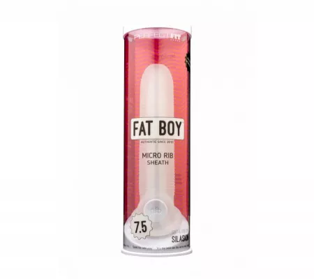 Fat Boy Micro Ribbed - péniszköpeny, 19cm