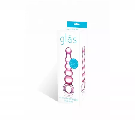 Glas - üveg Anál Gyöngysor Dildó, Pink