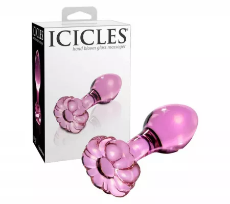Icicles - Virágos üvegkúp (pink)