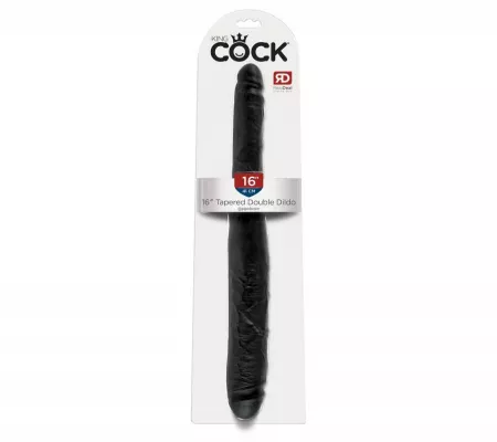 King Cock 16 Tapered - dupla dildó, 41cm, fekete