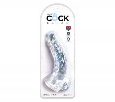 King Cock Clear 7,5 - herés dildó, 19cm