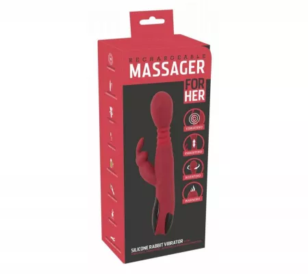 Massager - lökő-forgó, melegítős G-pont vibrátor