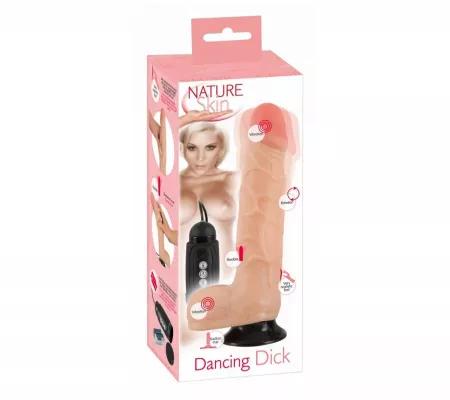 Nature Skin - Dancing Dick forgó vibrátor, natúr