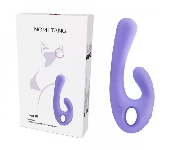 Nomi Tang Flex Bi - akkus, csiklókaros vibrátor, lila