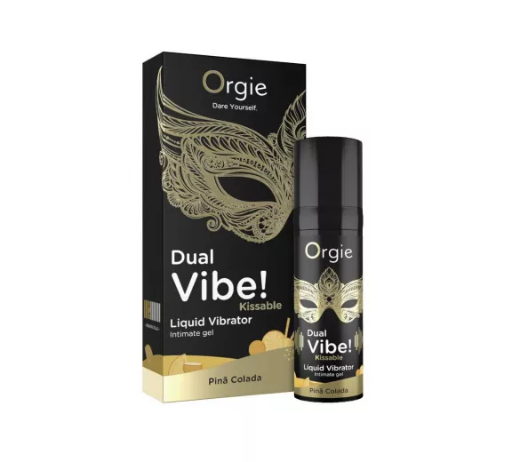 Orgie Dual Vibe! - folyékony vibrátor, Pina Colada, 15ml