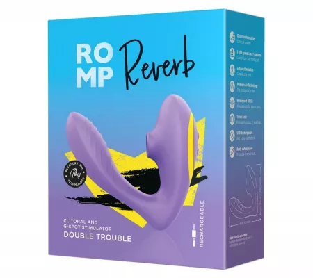 ROMP Reverb - vízálló G-pont vibrátor és csiklóizgató, lila