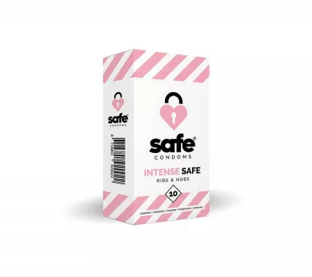 SAFE Intense Safe bordázott-pontozott óvszer, 10db