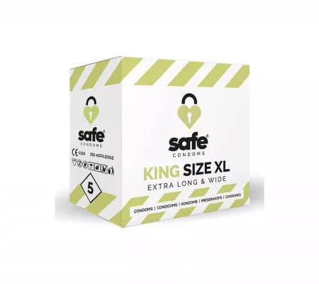SAFE King Size XL - extra nagy óvszer, 5db