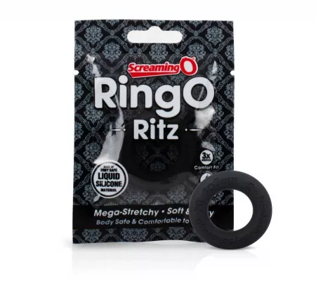 Screaming O Ritz - szilikon péniszgyűrű, fekete