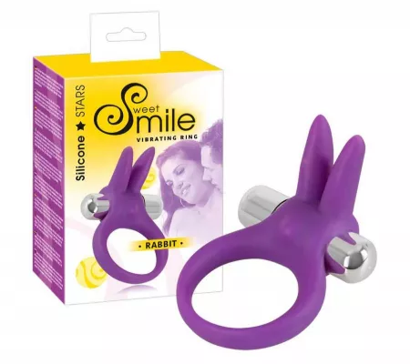 SMILE  Rabbit - Vibrációs Péniszgyűrű, Lila