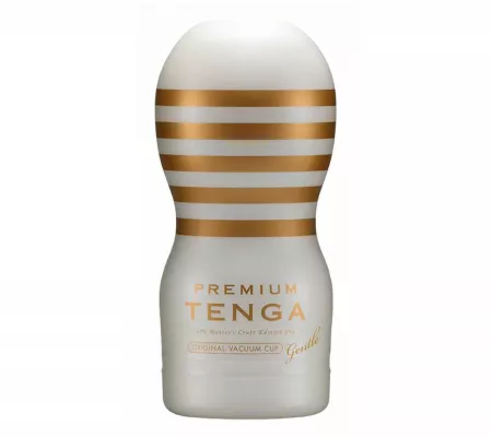 TENGA Premium Gentle - maszturbátor, fehér