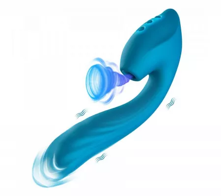 Vibeconnect - vízálló G-pont vibrátor és csiklóizgató, kék