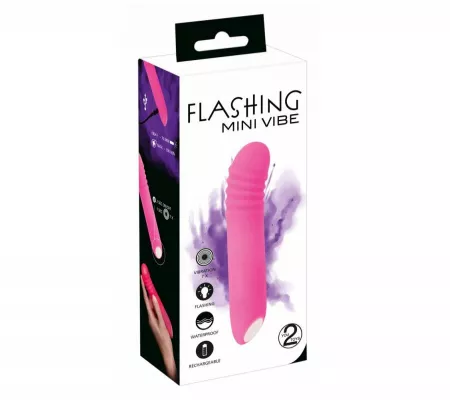 You2Toys Flashing Mini Vibe - világító vibrátor, pink
